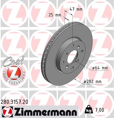 ZIMMERMANN 280.3157.20 EAN: 4250238764021.