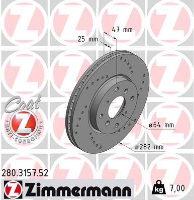 ZIMMERMANN 280.3157.52 EAN: 4250238750857.