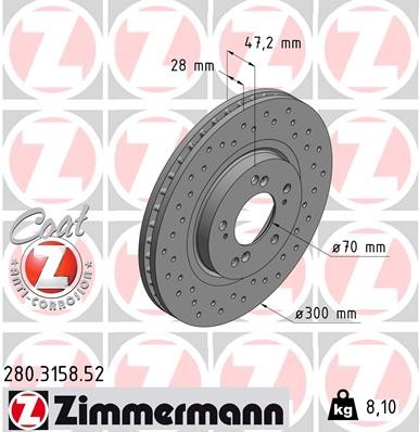 ZIMMERMANN 280.3158.52 EAN: 4250238752707.