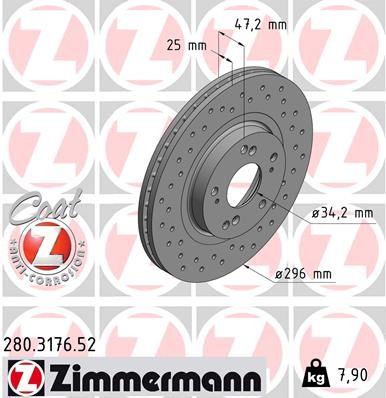 ZIMMERMANN 280.3176.52 EAN: 4250238753094.