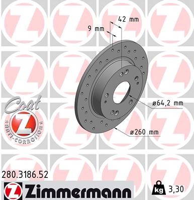 ZIMMERMANN 280.3186.52 EAN: 4250238768517.