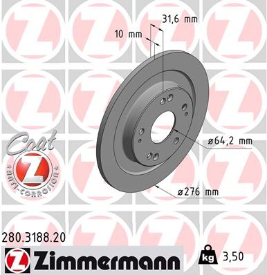 ZIMMERMANN 280.3188.20 EAN: 4250238764557.