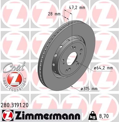 ZIMMERMANN 280.3191.20 EAN: 4250238778172.