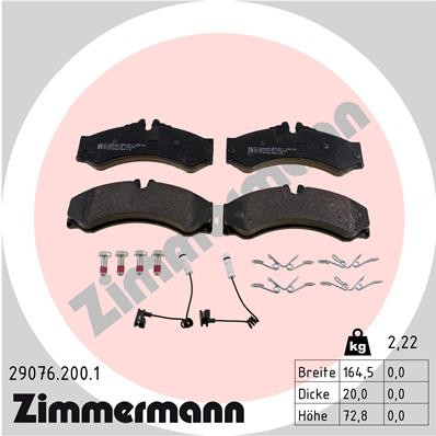 ZIMMERMANN 29076.200.1 Číslo výrobce: 29076. EAN: 4250238740919.