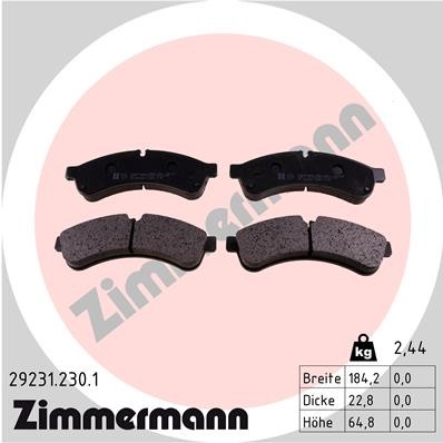 ZIMMERMANN 29231.230.1 Číslo výrobce: 29231. EAN: 4250238756132.