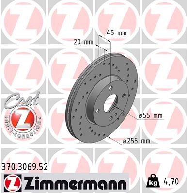 ZIMMERMANN 370.3069.52 EAN: 4250238749882.
