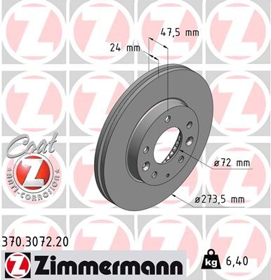 ZIMMERMANN 370.3072.20 EAN: 4250238763475.