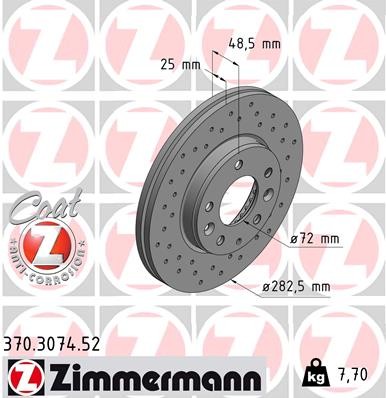 ZIMMERMANN 370.3074.52 EAN: 4250238750109.