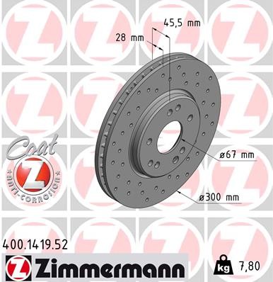 ZIMMERMANN 400.1419.52 EAN: 4250238749080.
