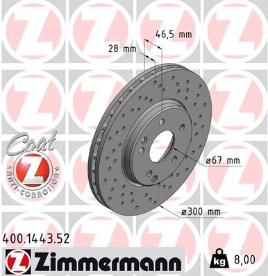 ZIMMERMANN 400.1443.52 EAN: 4250238746225.