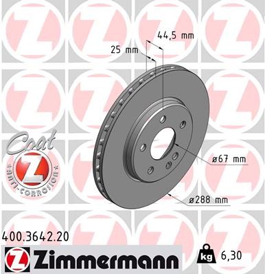 ZIMMERMANN 400.3642.20 EAN: 4250238719250.