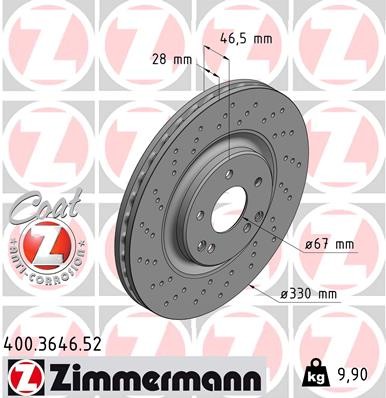 ZIMMERMANN 400.3646.52 EAN: 4250238751779.