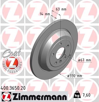 ZIMMERMANN 400.3650.20 EAN: 4250238745068.