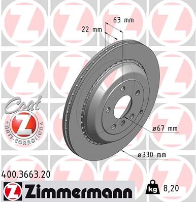 ZIMMERMANN 400.3663.20 EAN: 4250238752806.