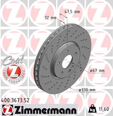 ZIMMERMANN 400.3673.52 EAN: 4250238758938.