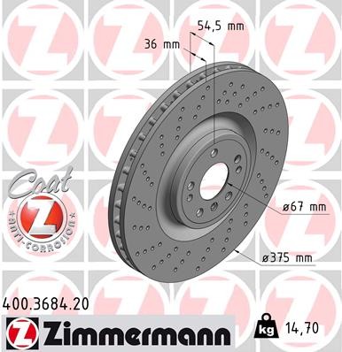 ZIMMERMANN 400.3684.20 EAN: 4250238755234.