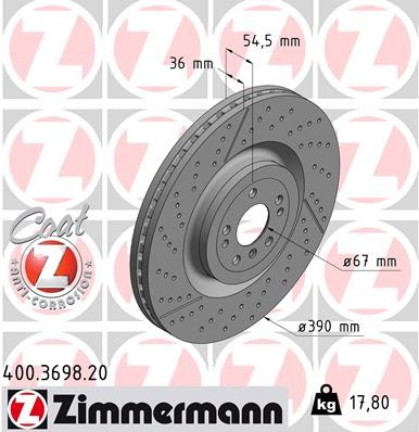 ZIMMERMANN 400.3698.20 EAN: 4250238760665.