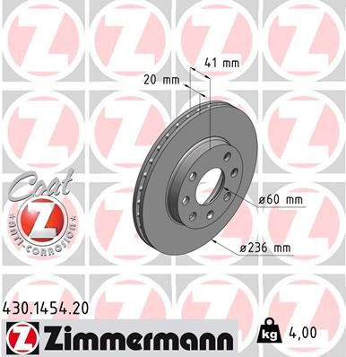 ZIMMERMANN 430.1454.20 EAN: 4250238762713.