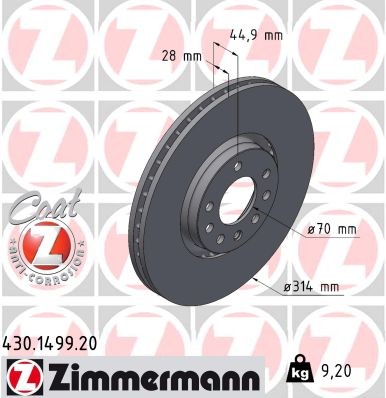 ZIMMERMANN 430.1499.20 EAN: 4250238755883.