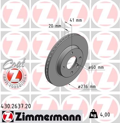 ZIMMERMANN 430.2637.20 EAN: 4250238766674.