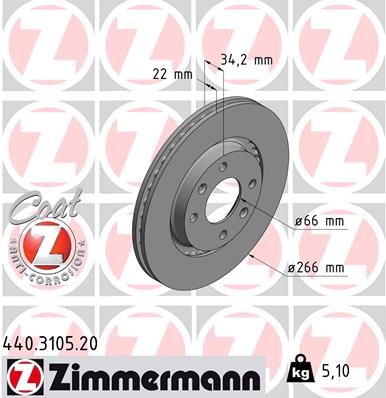 ZIMMERMANN 440.3105.20 EAN: 4250238742708.