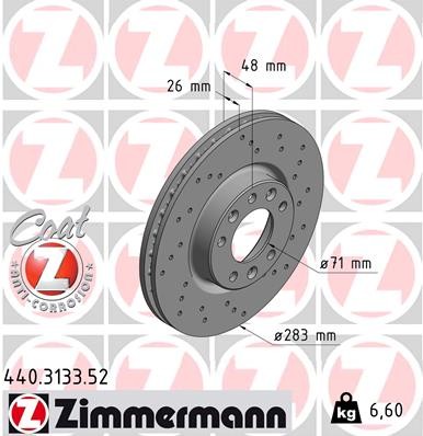 ZIMMERMANN 440.3133.52 EAN: 4250238765202.