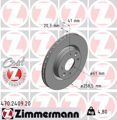 ZIMMERMANN 470.2409.20 EAN: 4250238762614.