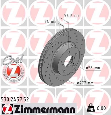 ZIMMERMANN 530.2457.52 EAN: 4250238748861.
