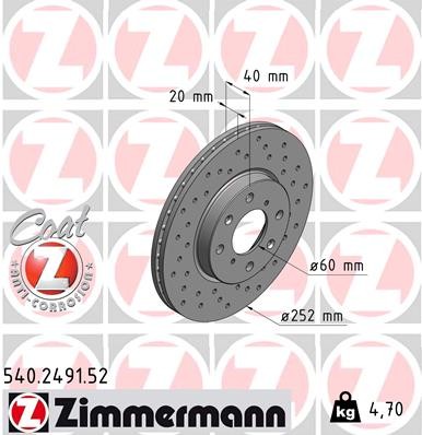 ZIMMERMANN 540.2491.52 EAN: 4250238747598.