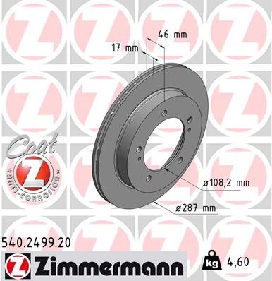 ZIMMERMANN 540.2499.20 EAN: 4250238755197.