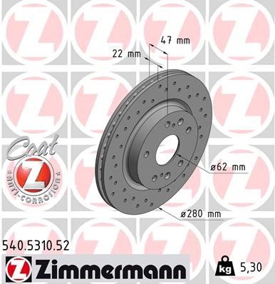 ZIMMERMANN 540.5310.52 EAN: 4250238765530.