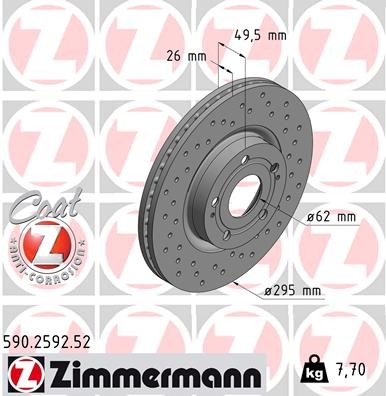 ZIMMERMANN 590.2592.52 EAN: 4250238749950.