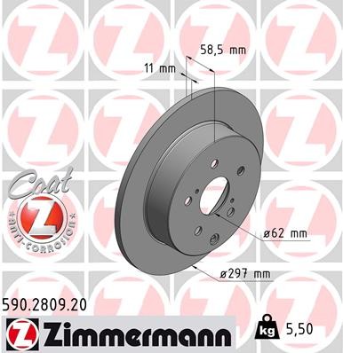 ZIMMERMANN 590.2809.20 EAN: 4250238753353.