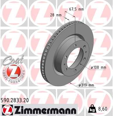 ZIMMERMANN 590.2833.20 EAN: 4250238781233.