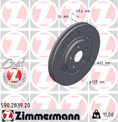 ZIMMERMANN 590.2839.20 EAN: 4250238782032.