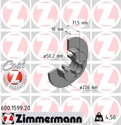 ZIMMERMANN 600.1599.20 EAN: 4250238761617.