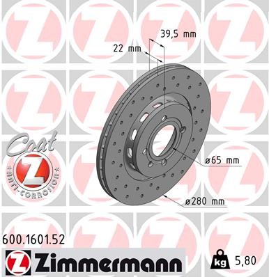 ZIMMERMANN 600.1601.52 EAN: 4250238750925.