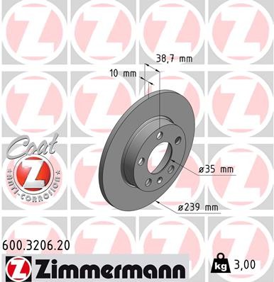 ZIMMERMANN 600.3206.20 EAN: 4250238756613.