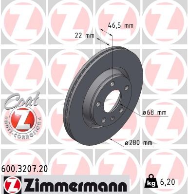 ZIMMERMANN 600.3207.20 EAN: 4250238719854.