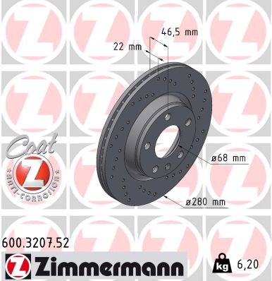 ZIMMERMANN 600.3207.52 EAN: 4250238750826.