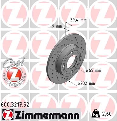 ZIMMERMANN 600.3217.52 EAN: 4250238750819.