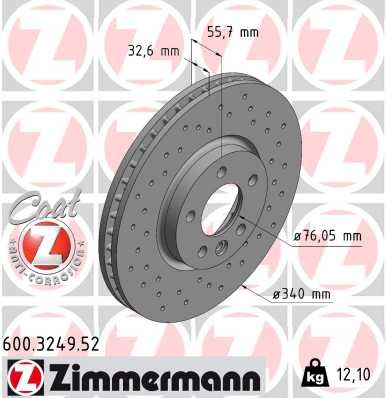 ZIMMERMANN 600.3249.52 EAN: 4250238758761.