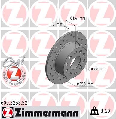 ZIMMERMANN 600.3258.52 EAN: 4250238778356.