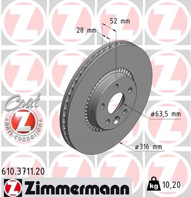ZIMMERMANN 610.3711.20 EAN: 4250238744009.