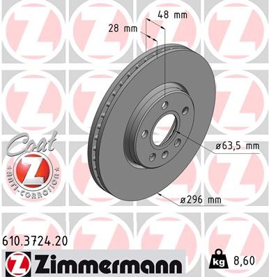 ZIMMERMANN 610.3724.20 EAN: 4250238769101.
