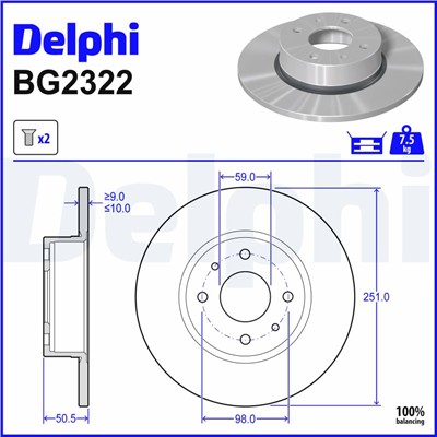 DELPHI BG2322 EAN: 5012759423219.