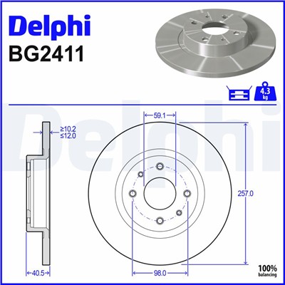 DELPHI BG2411 EAN: 5012759424100.