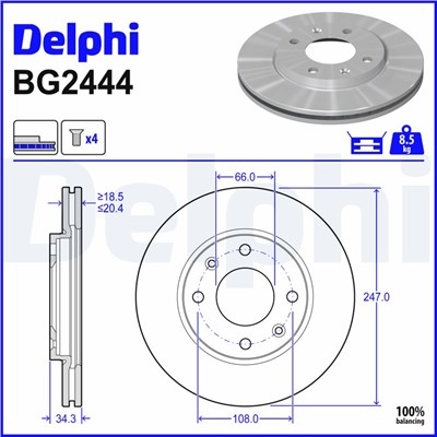 DELPHI BG2444 EAN: 5012759424438.