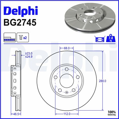 DELPHI BG2745 EAN: 5012759426999.