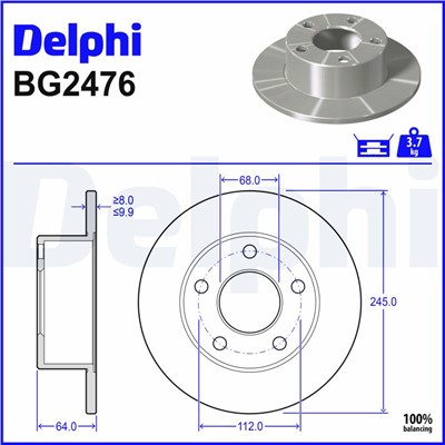 DELPHI BG2746 EAN: 5012759427002.